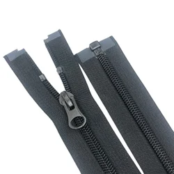 Customized Cheap Zippers Black Grey 5 Nylon Zippers Long Chain Plastic Nylon Zipper For Garments
