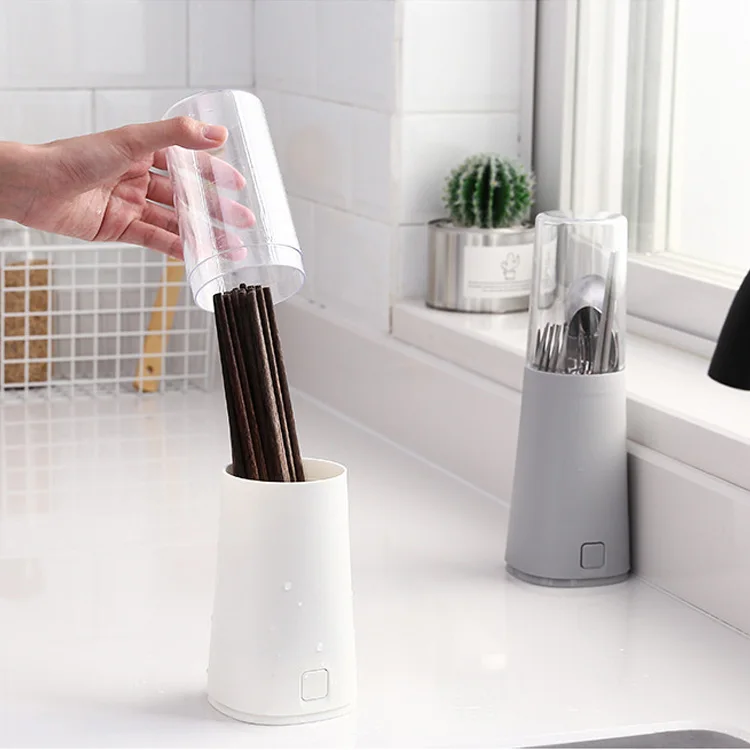 PP Utensil Holder - Rust-Proof Kitchen Tool Organizer, Perfect Diameter and Height Cutlery Caddy