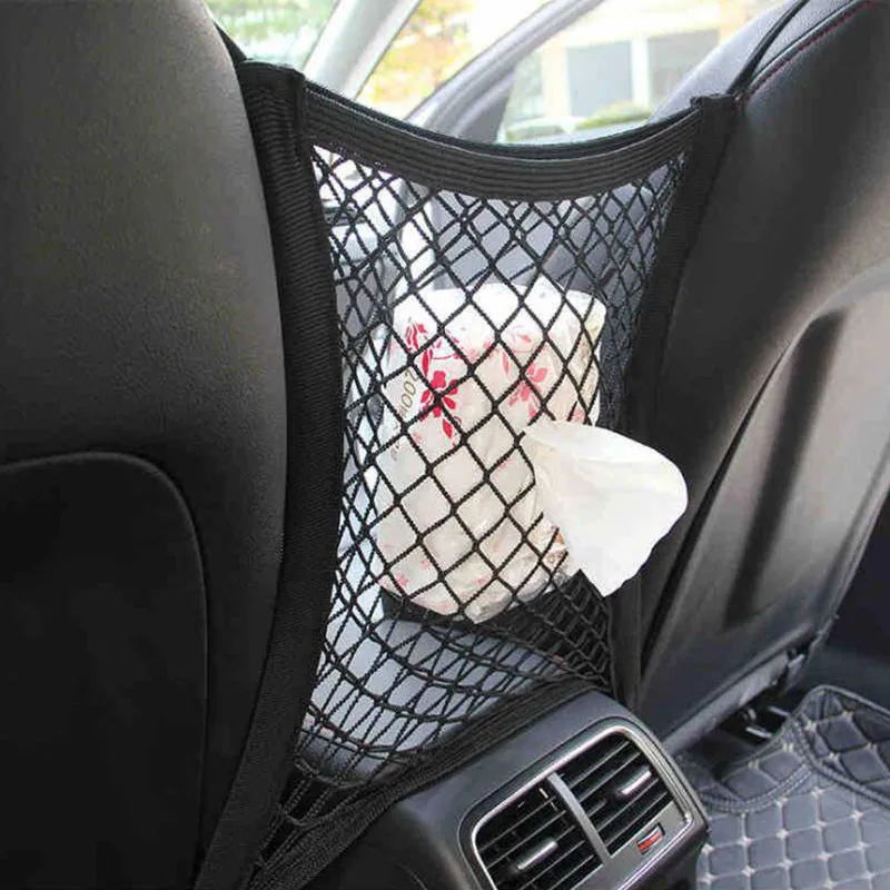 Car Seat Storage Net Pocket Decorative Mesh Bag and Isolation Front Universal in