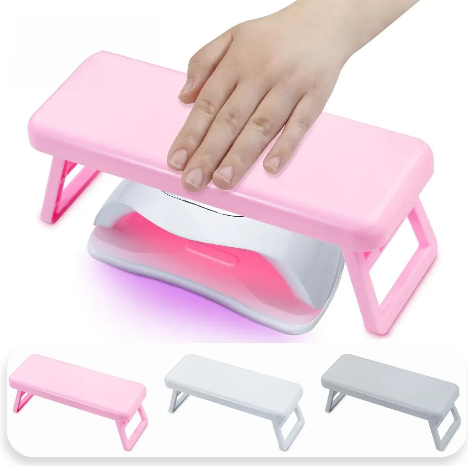 Misscheering Nail Art Folding Nail Hand Rest Arm Stand Pillow Cushion Holder Table Desk Armrest Sponge Support Mat Polish Tool