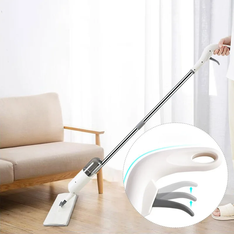 360 Degree Handle Mop Spray Floor Mop With Reusable Microfiber Pads Home Kitchen Laminate Wood Ceramic Tiles Floor Cleaning