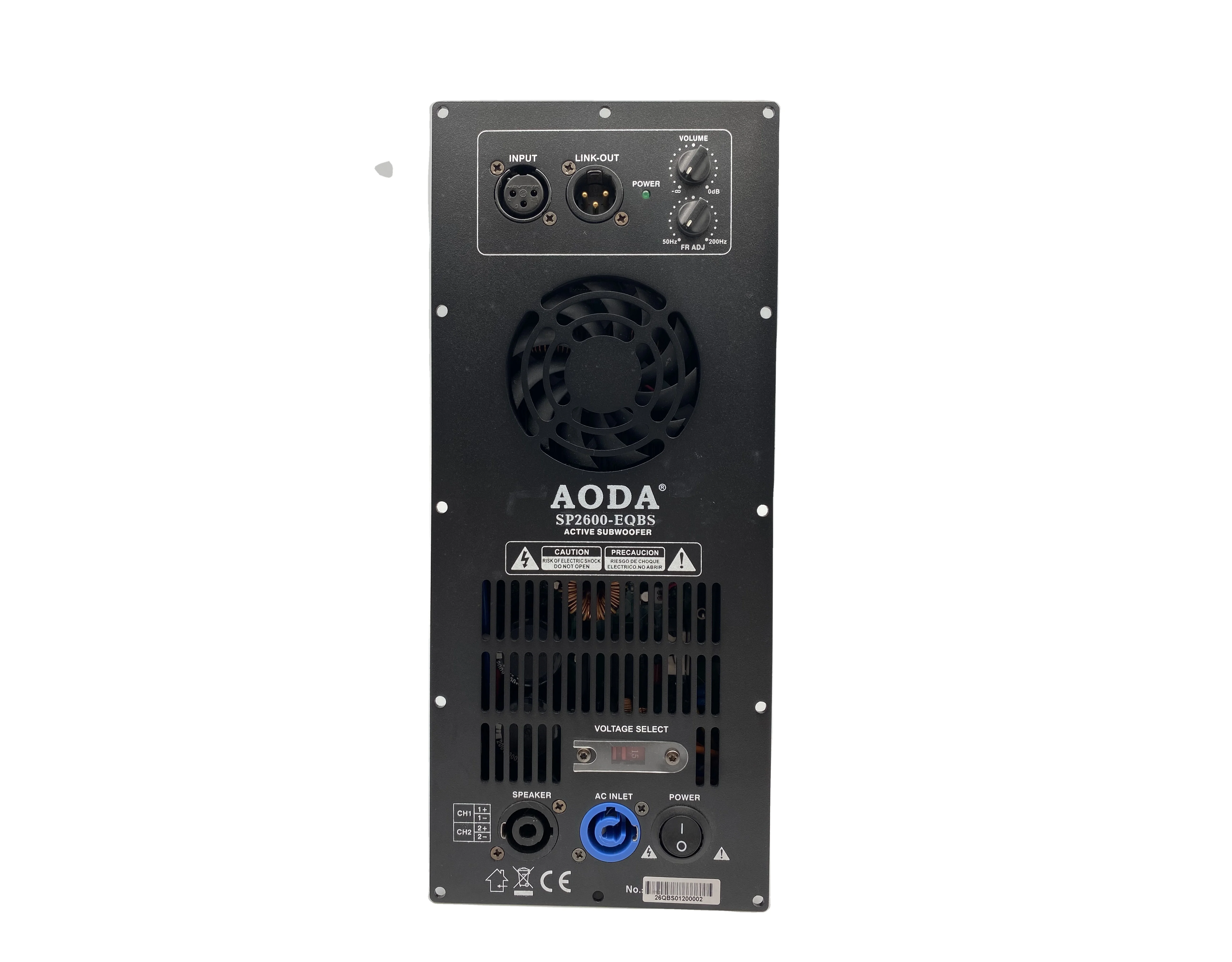 AODA Power Class D Digital Amplifier Module for Speaker SP2600 EQBS Used for Active Speaker 313*133*71 Bar, Hotel 8Ω 2*400W