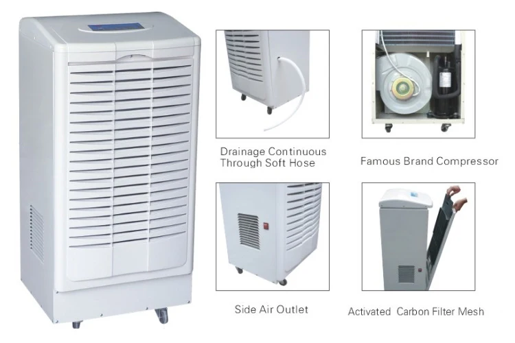 Mushroom room air purification equipment dehumidifier small portable industrial dehumidifier