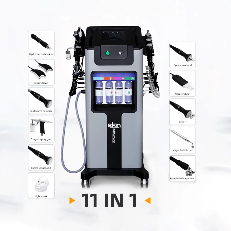 Professional hydra blackhead removal skin scrubber deep cleaning facial with microdermabrasion aquafacial machine for sale