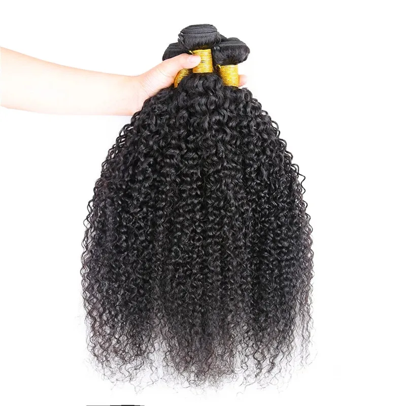 Wholesale Raw Human Hair Real Hair Extensions Deep Curly Hair Bundles Burmese Kinky Curly Bundles