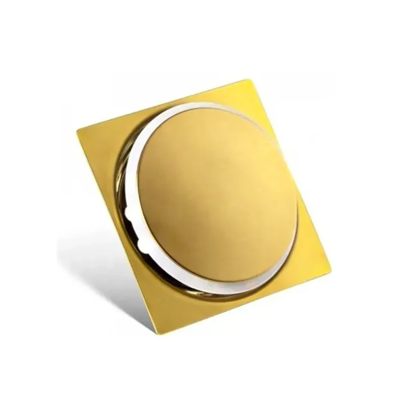 Buy Click Up 10x10 201 Pop Up Stainless Steel Golden/Black Color Floor Drain