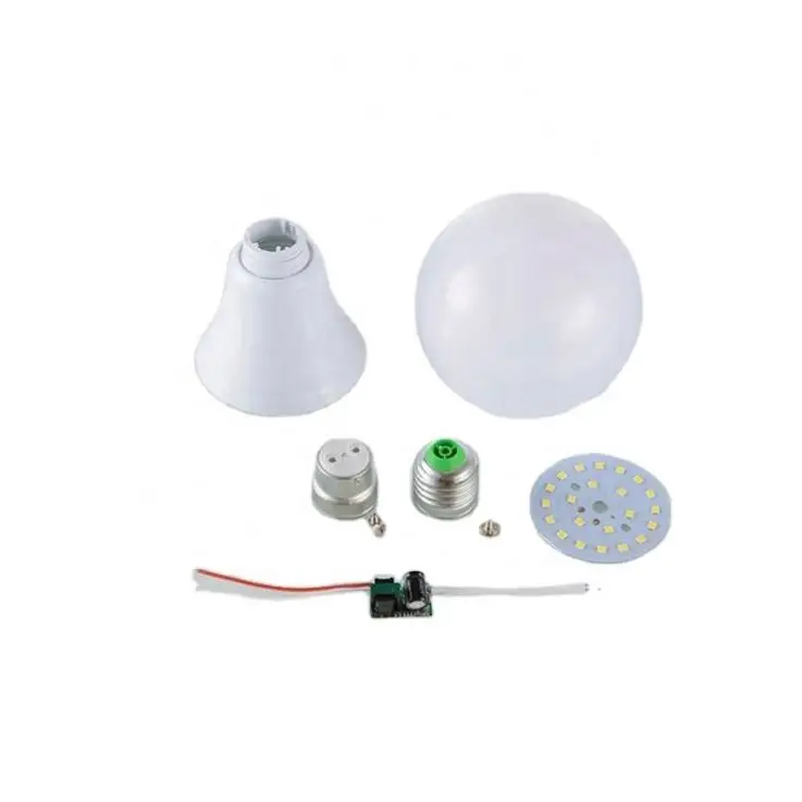 high quality 60lm Plastic e27 18w led panel bulb light round skd parts