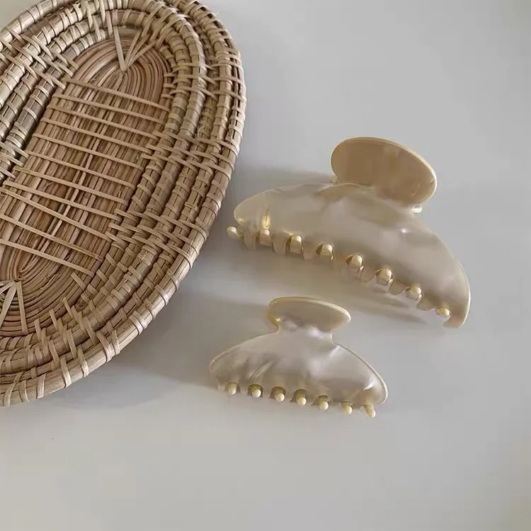 Acetate caramel color small and large size hair grip Jaw claw and clip hair accessories
