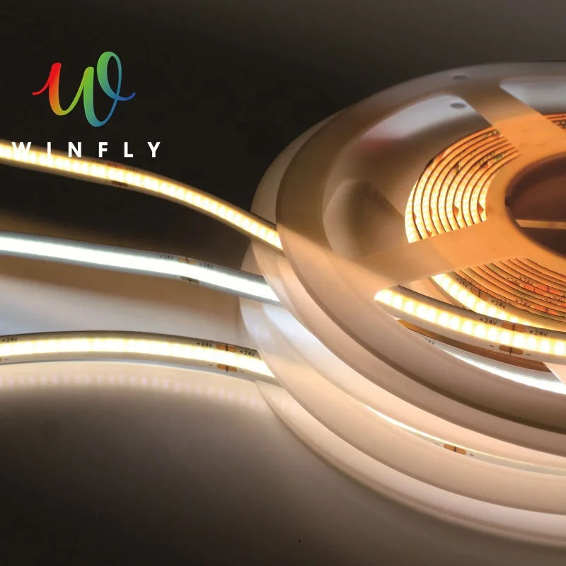 2021 New COB LED Neon Lights 546LED/m Flexible LED Light Strip 12V 24V 3000K 4000K 6000K IP67 IP68 Waterproof With Silicone Case