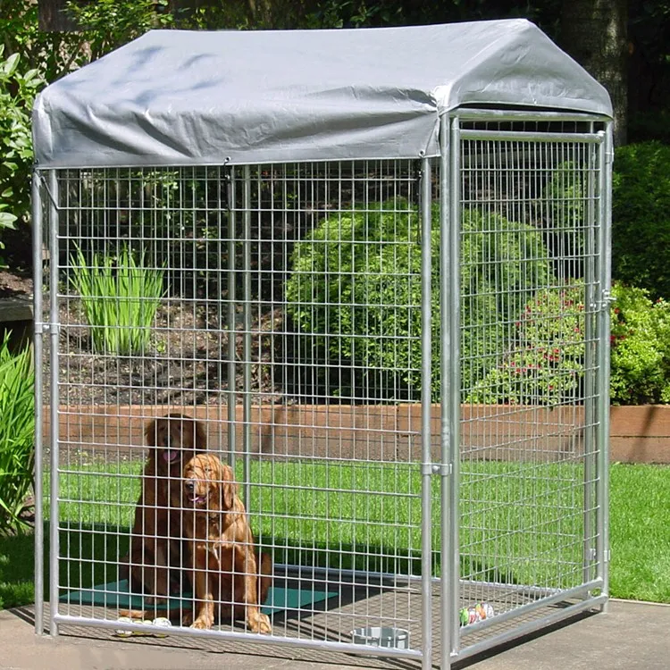 Outdoor Metal Modular Dog Kennel Pet Cage Dog House Enclosure