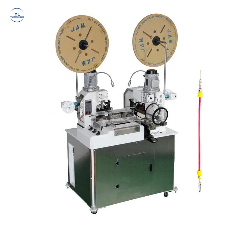 Fully Automatic double head Wire Striping Cutting Crimping Machine Applicator Crimping Cable Equipment