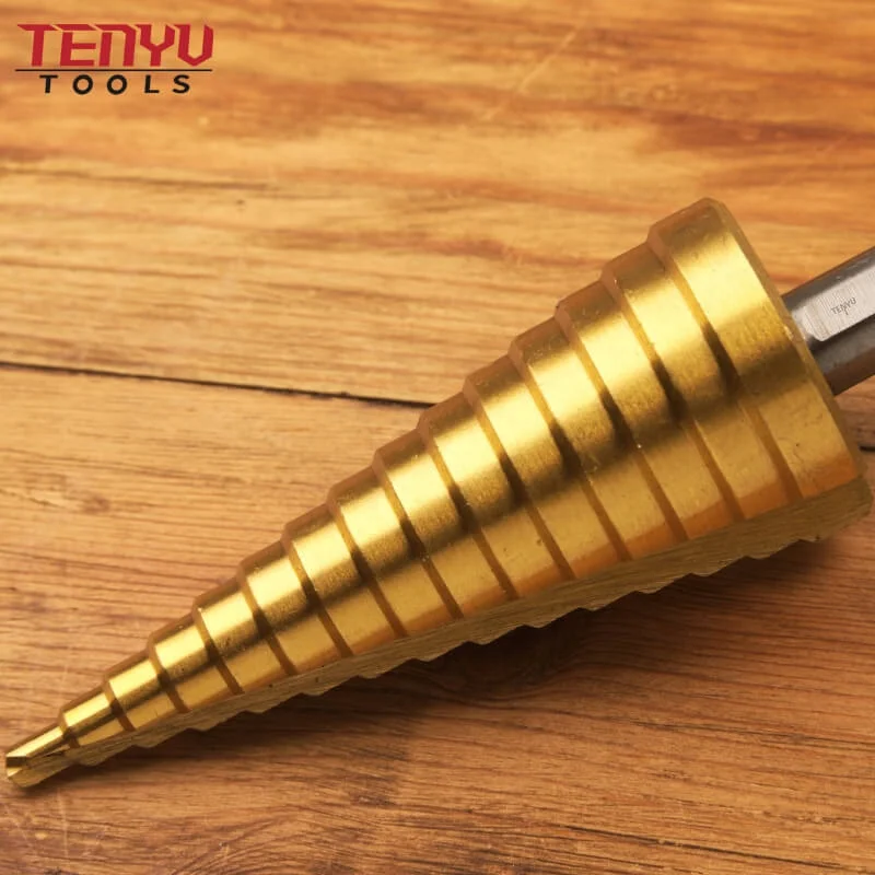 3pcs Jiangsu Danyang Manufactory Spiral Tungsten Carbide Titanium Step Drill Bit Hss Stepped Cone Drill Bits Set