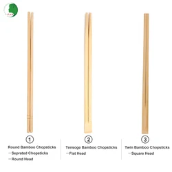 Custom Printed Disposable Set Sushi Chopsticks Bamboo With Logo Biodegradable Chopsticks Bamboo Stick bacchette
