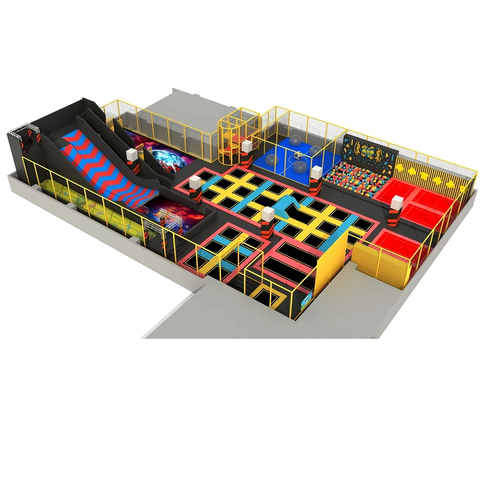kids single bungee jumping outdoor family garden rectangular 12ft folding trampoline for sale