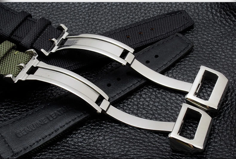 Canvas Head Nylon Strap Watch Band for IWC Watch Strap Wristband Accessory Genuine Cowhide Leather Vintage Fashion Guangdong