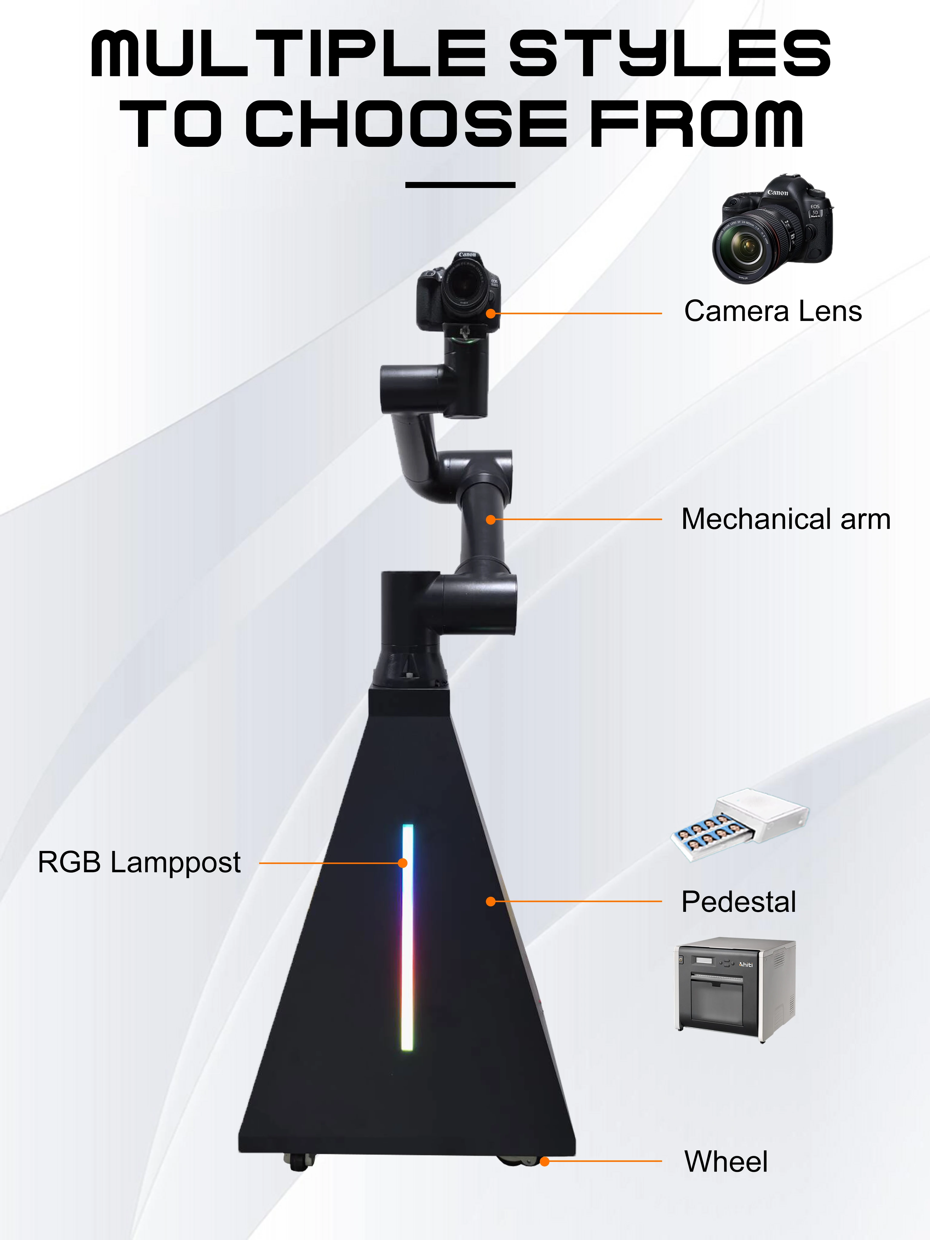 360 Degree six-axis robot arm with camera robotic arm camera motion control automatesafety flexible glambot robotic arm camera