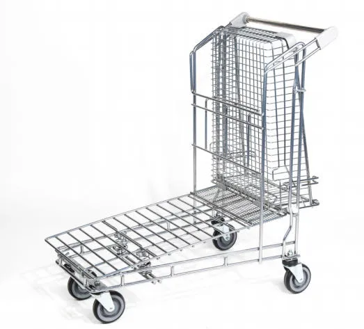 Flat Trolley Folded Cart Foldable Hand Platform Cart Movable Trolley Industrial Trolley Push Cart
