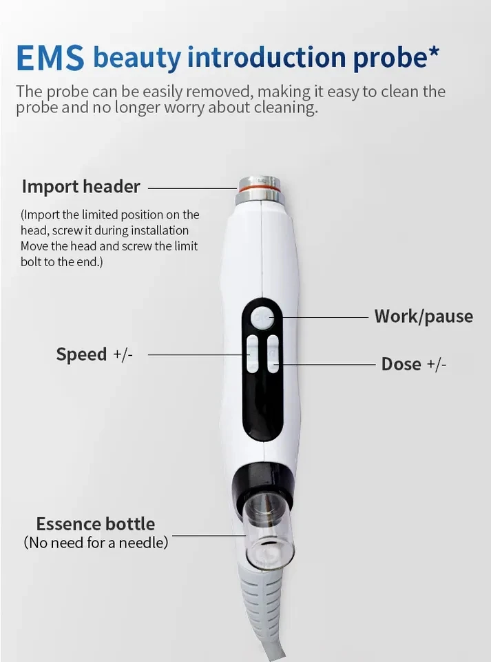2025 Needle free radiofrequency 3 in 1 Ems skin rejuvenation  nano needle radiofrequency injector anti-aging