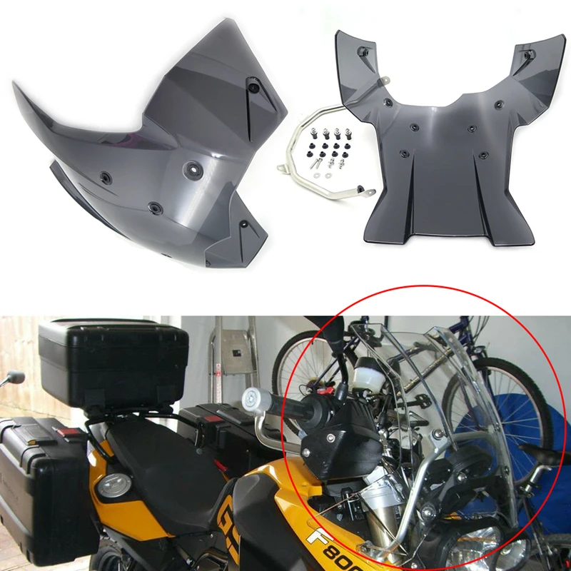 Motorcycle Windshield Wind Deflector Touring Windscreen for BMW F800/650 GS 2008-2017