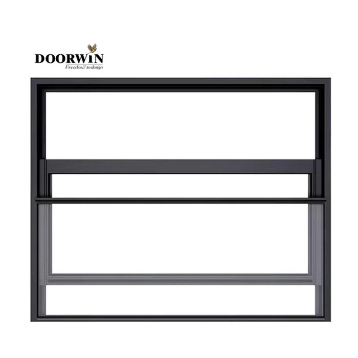 Retractable Sash Panorama Window Electric Motorized Aluminium Vertical Sliding Guillotine Aluminum Windows and Doors