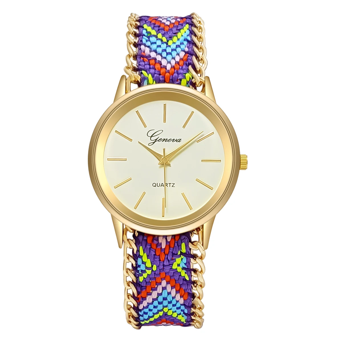WJ-11393 New Handmade Ladies Watch Women Knitted Colorful Bracelet Watch Casual Lady Braided Watch relogio feminino
