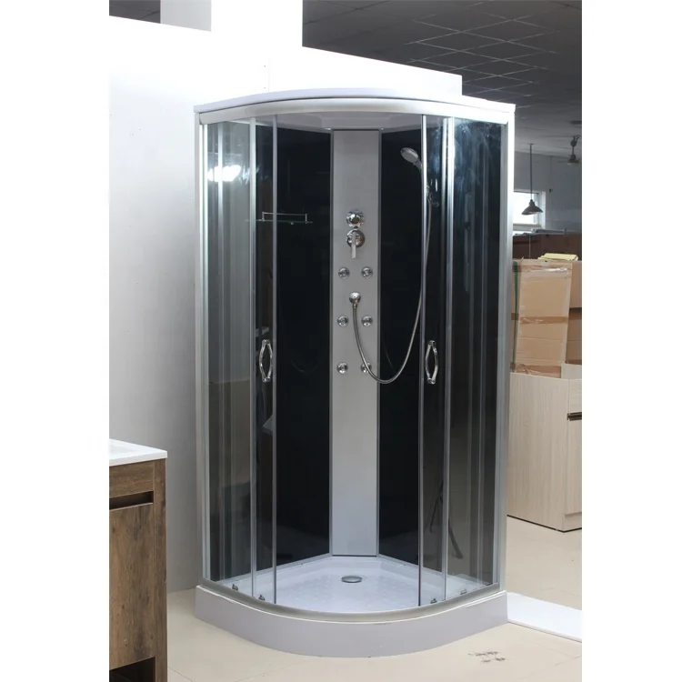 Romanian popular bathroom shower cubicle tempered glass shower cabin for small toilet