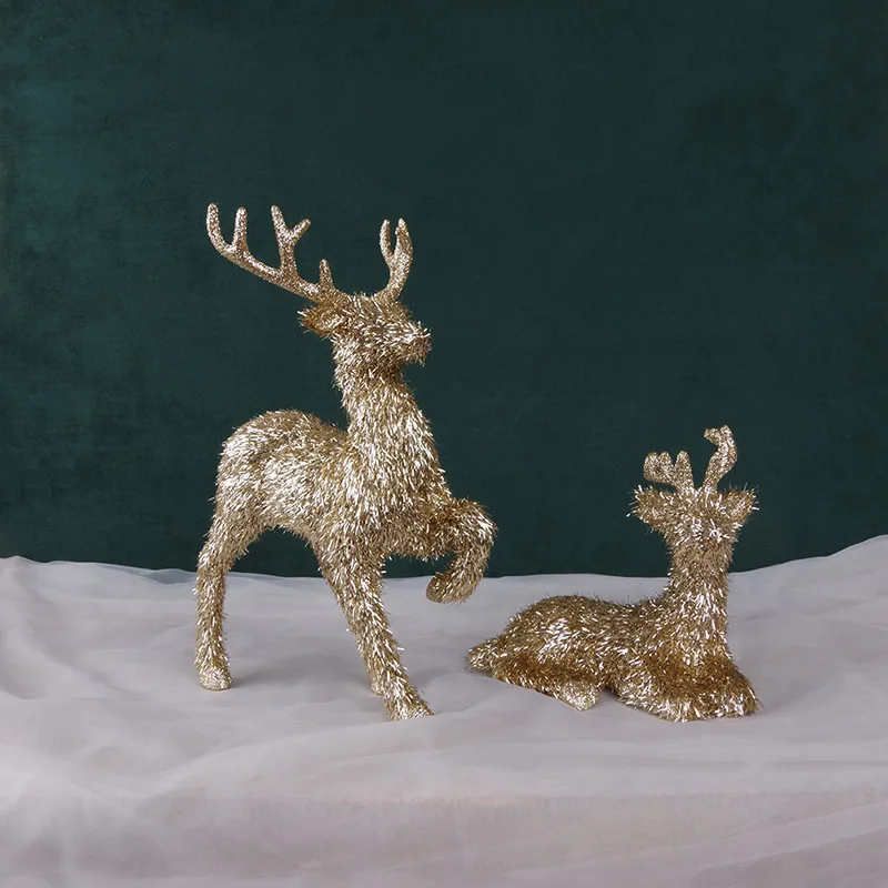 Hot selling small christmas reindeer ornaments for christmas tree and home decoration