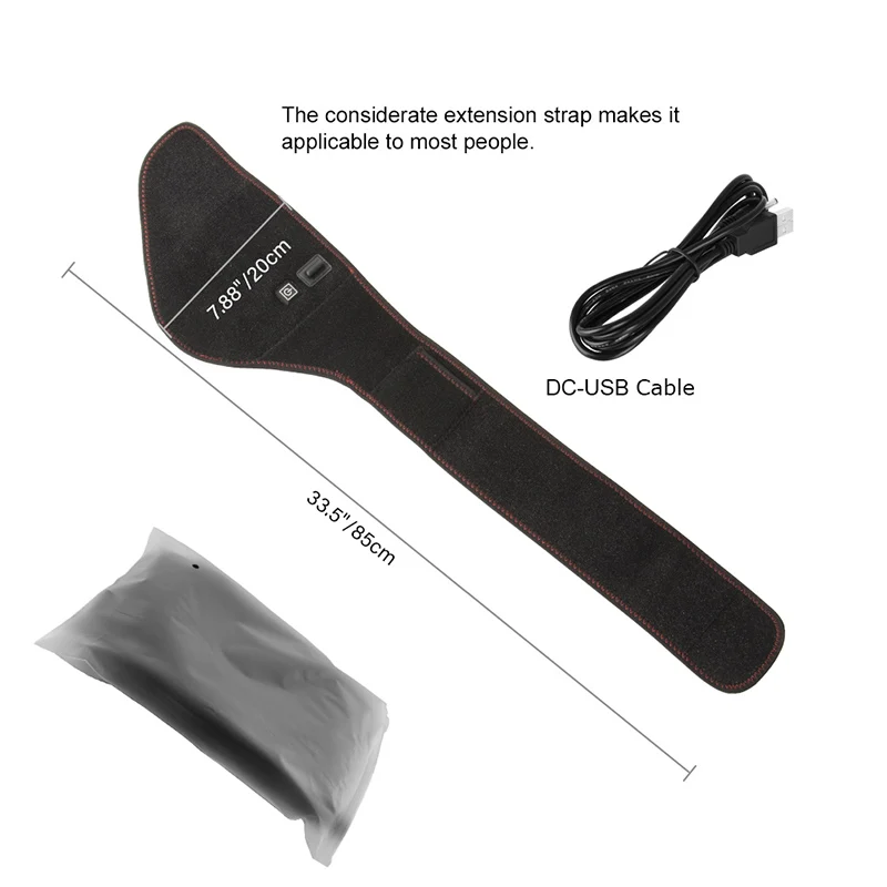 Back Infrared Physiotherapy Heating Pad Heating Belt with Adjustable Temperature for Back Support for Injuries or Low Back Pain