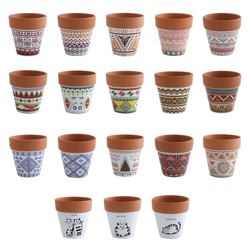 Hot sales Wholesale modern home garden tabletop decoration succulent pot custom terracotta ceramic flower pots