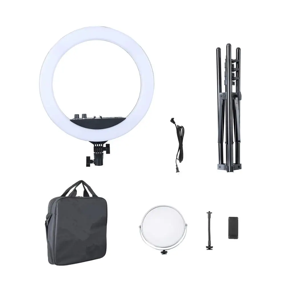 YouTube Video  Selfie live broadcast tool kit: 12'  led ring light and 2 meter light stand for  Makeup Portrait photography