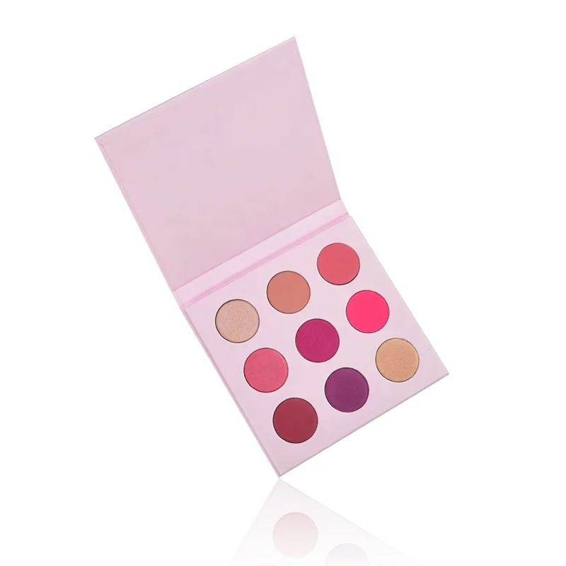 Girls Makeup Customized Packaging Pink Eyeshadow Palette With Mirror