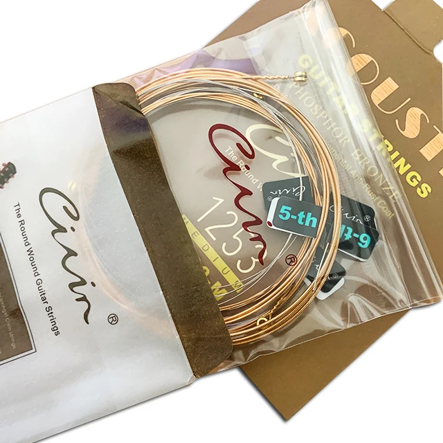 Good Quality Oem Bulk Hot Selling Civin String Set Acoustic Guitar Strings For 6-String Guitars
