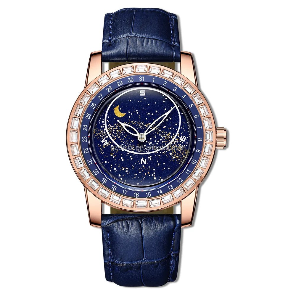 2022 Gypsophila Mechanical Watches for Man Corium Strap Automatic Men Luminous Luxury Wristwatches