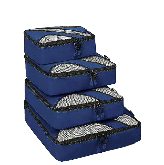 Lightweight travel organizer bag storage bag,white lace all purpose packing cube travel organizer bag set