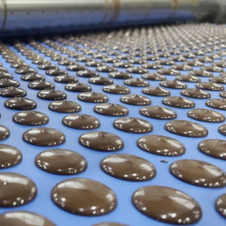 Chocolate chips coca drop button servo depositing production line chocolate making moulding machine