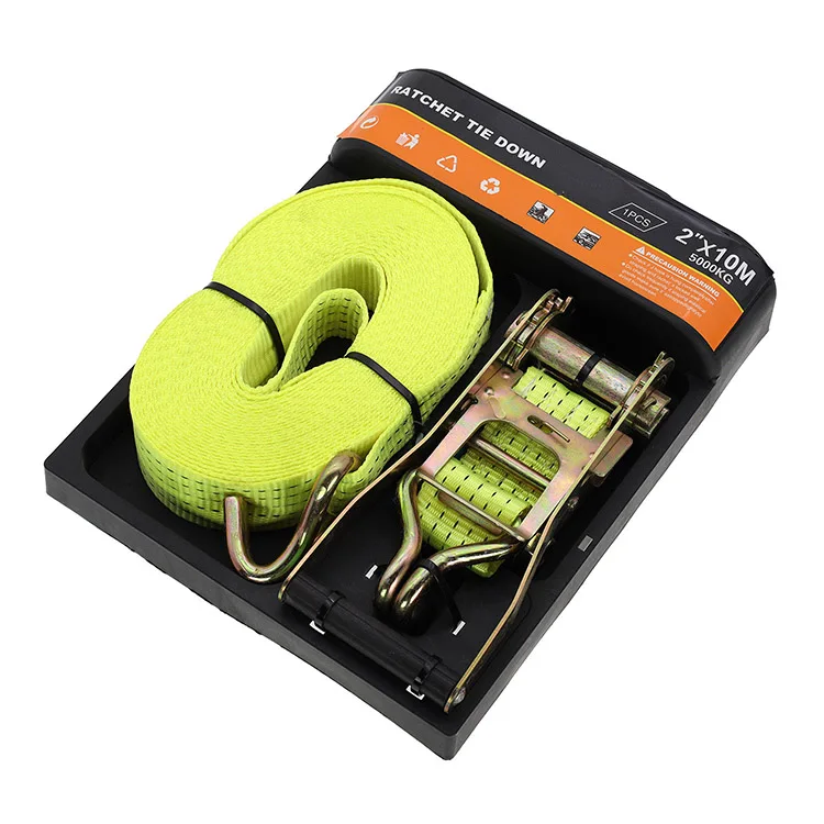 Factory cheap price 2inch 50mm PP tie down straps ratchet truck loading cargo lashing belt ratchet straps