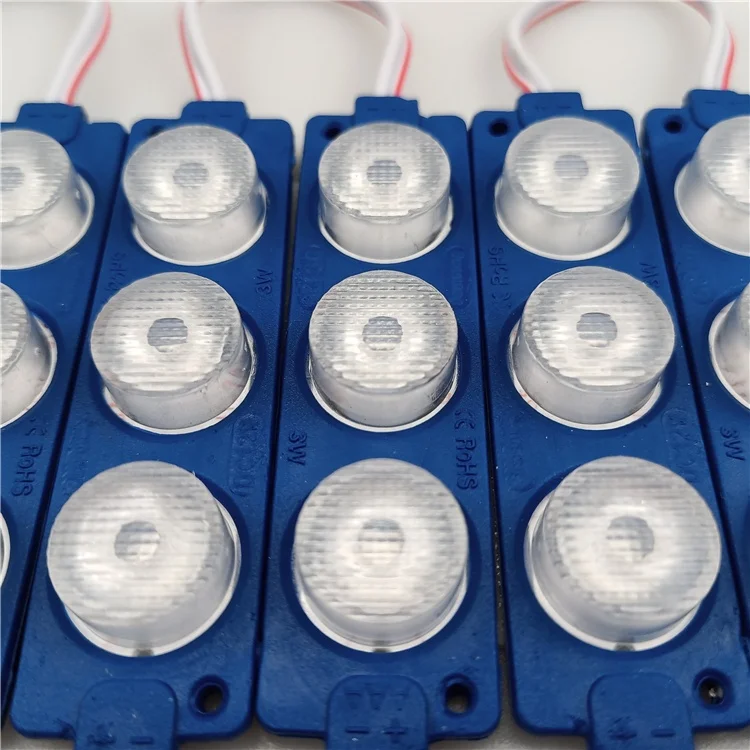 Синие светодиодные инжекционные модули 12 В высокая яркость SMD 3030/2835 коробка с логотипом панель освещения подсветка 3 лампочки/шт. Светодиодный