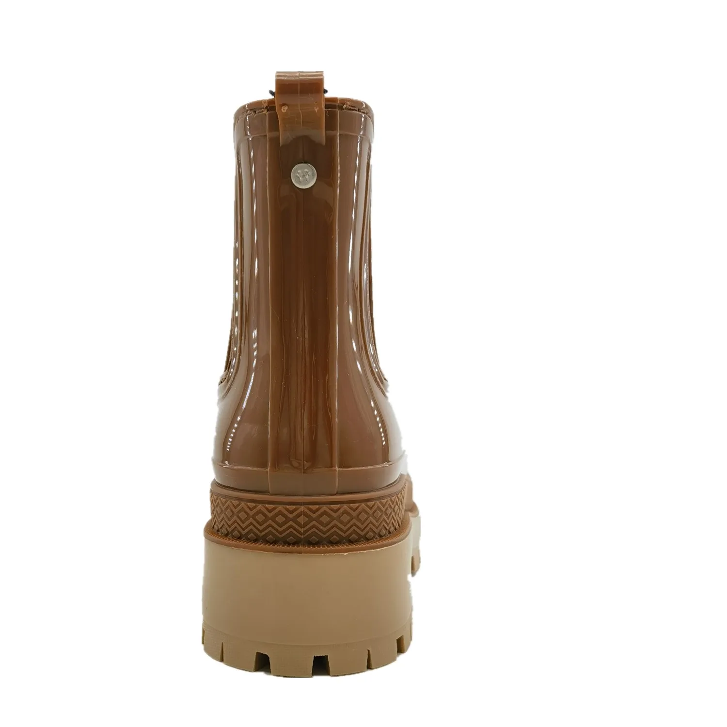 Best selling  Women Shiny Ankle  Rain Boots Waterproof Garden Boots  Fashion Outdoor Work Chelsea Boot