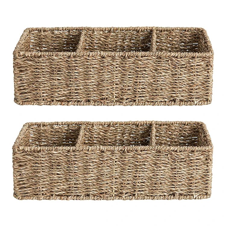 Folding Feature And Neatening Storage Use Seagrass Basket Water Hyacinth