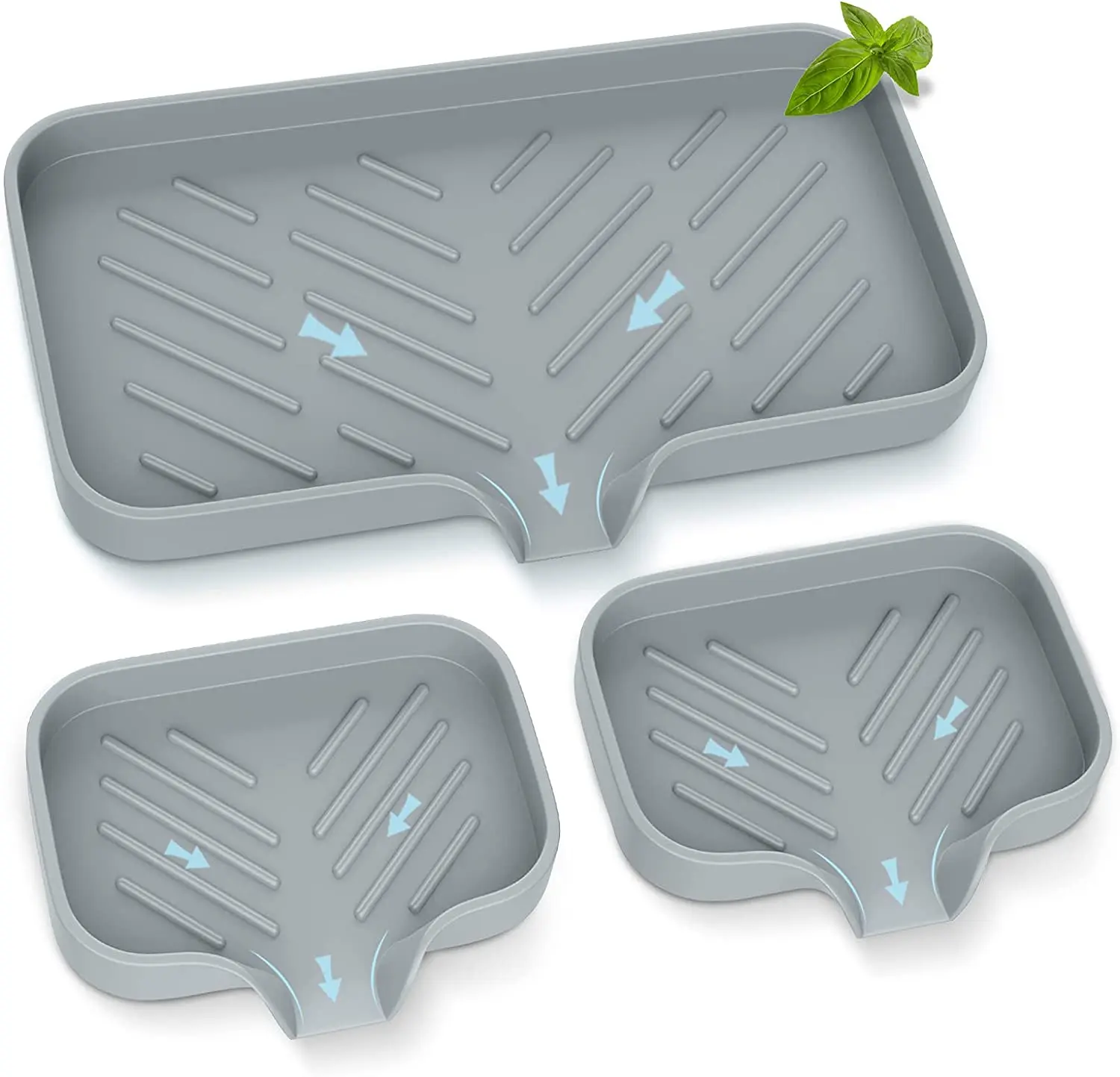 Anti-skidding Sponge Tray Soapbox Bathroom Sink Mat Dish Silicone Soap Dishes Holder