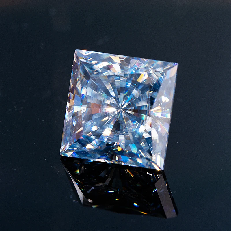 Bulk Sale Factory 0.5-6ct Princess Cut Moissanite Diamond For Moissanite Jewelry Moissanite Price Per Carat
