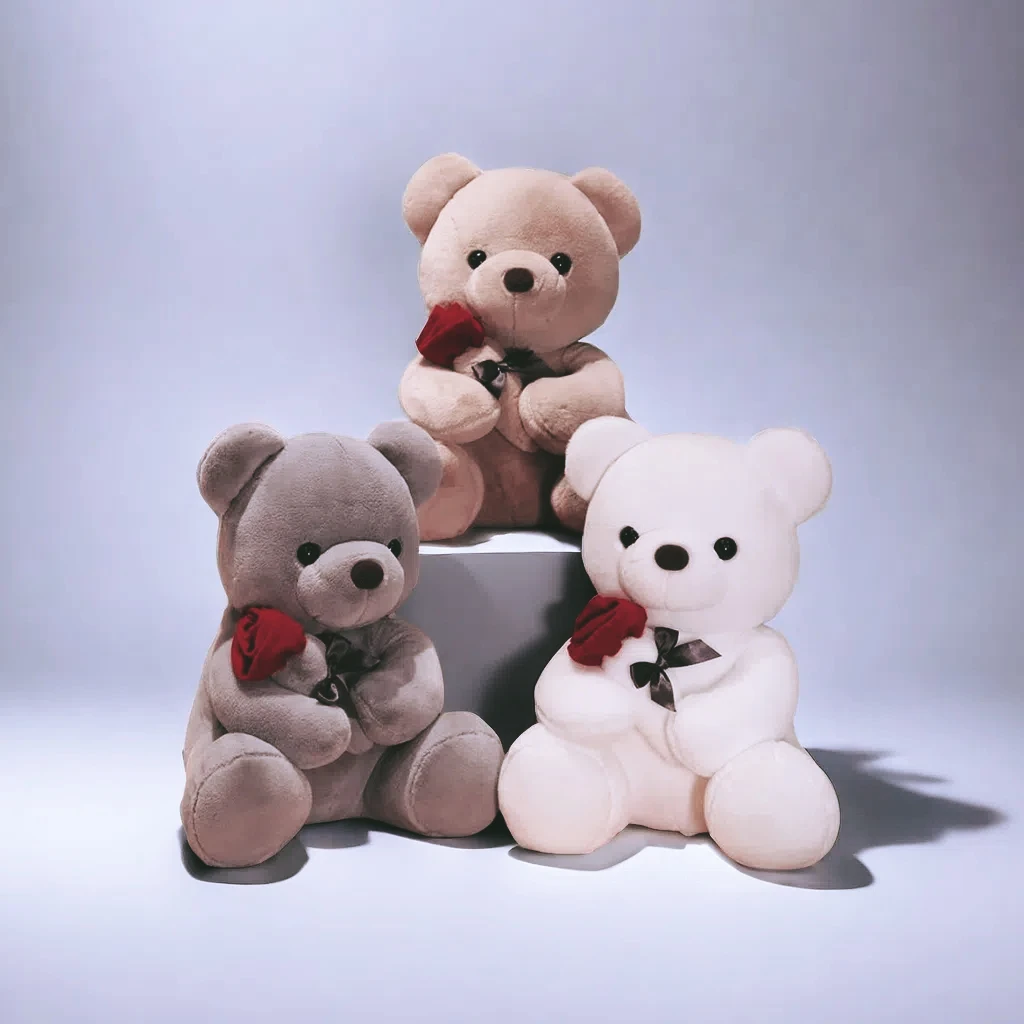 High Quality 3 Colors Teddy Bear With Hoodies Stuffed Bear Plush Toys Doll Custom Make Plush Teddy Bear Toy With T shirt