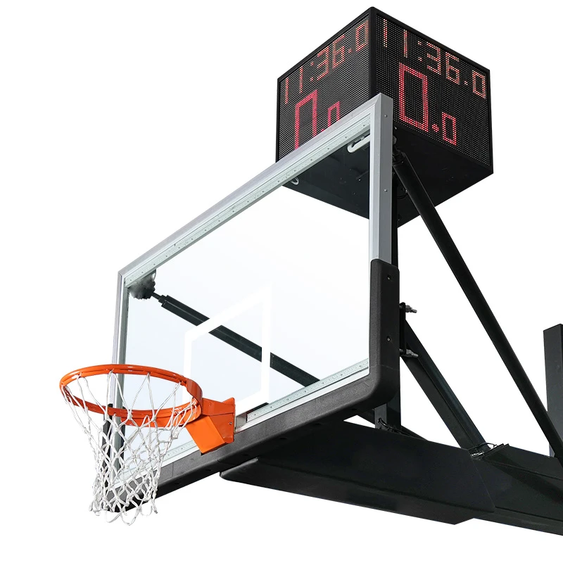 Movable Portable Basketball Hoop Stand Indoor Game Hydraulic Portable Basketball System