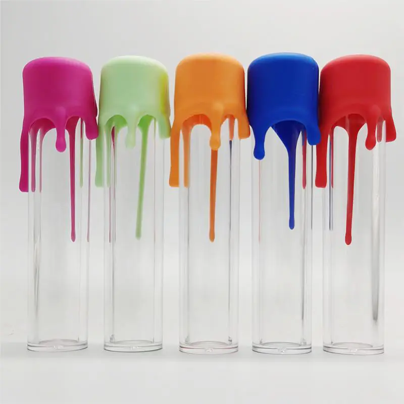 Roxyrolla Custom Water Drop Cover 116mm Pre Glass Roll Packaging Tubes Glass Tube with Child Resistant Proof Cap