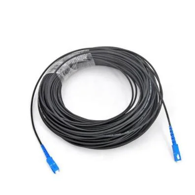 
Indoor outdoor 1 2 4 core G657A1 FTTH fiber optic drop patch cord cable with connector 