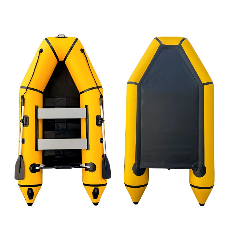 Solar Marine 9ft 2.8m Inflatable Boat Thickened Fishing Boat Hard Bottom Assault Kayak Rowing Canoe Sailboat Dinghy Water Sports