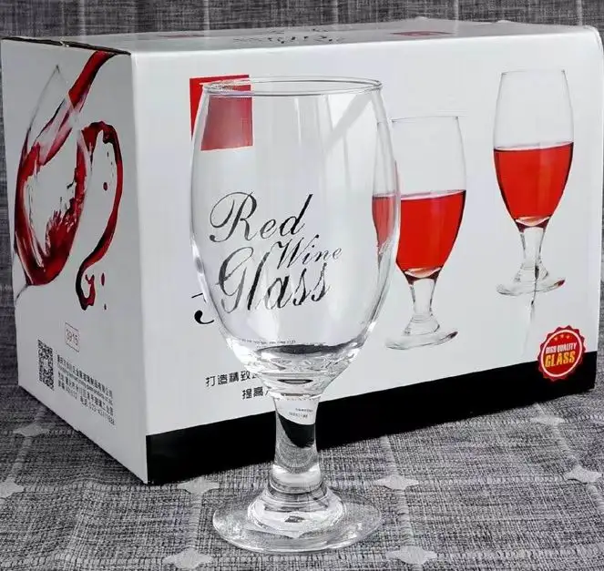 Wholesale 390ml Red Wine Glasses Clear Goblet Footed Juice Drinking Cup Integrated Glass Stemware With Custom Logo 3915