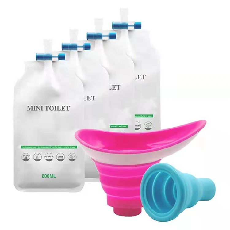 High Quality Adult Urine Funnel  Plastic Portable Female and Male Outdoor Toilet Emergency Urinal Container Plastic Urine Bottle