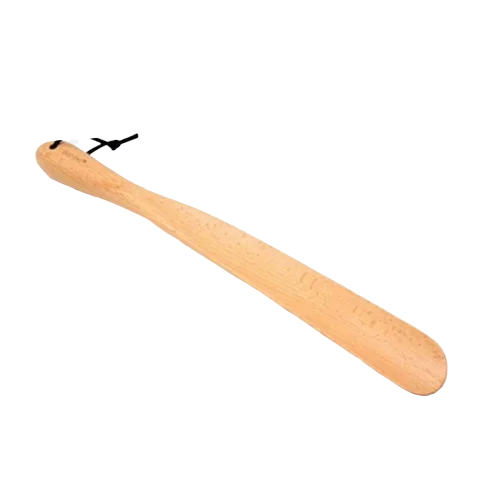 Handmade elegant customized logo print decorative classic vintage modern Natural Wood Polished Shoe Horns with Handles