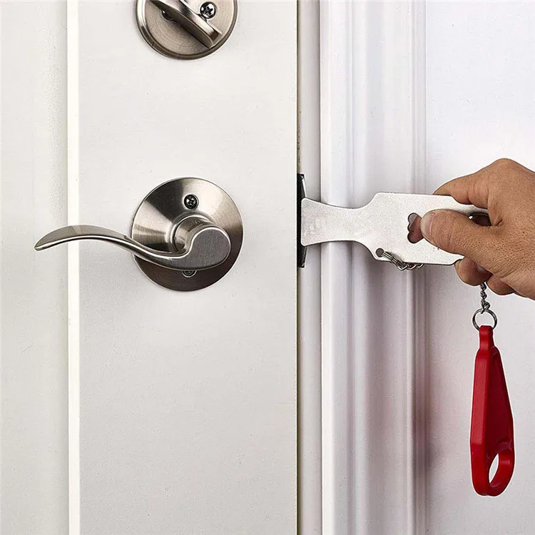 Portable hotel door lock self-defense door stop travel accommodation door lock